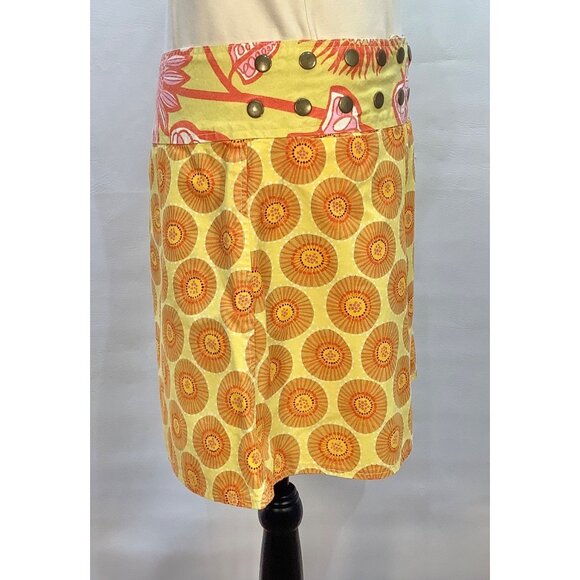 VTG Hippie Mini Skirt One Size Adjustable Size Flower Power Festival No tags - Picture 2 of 6